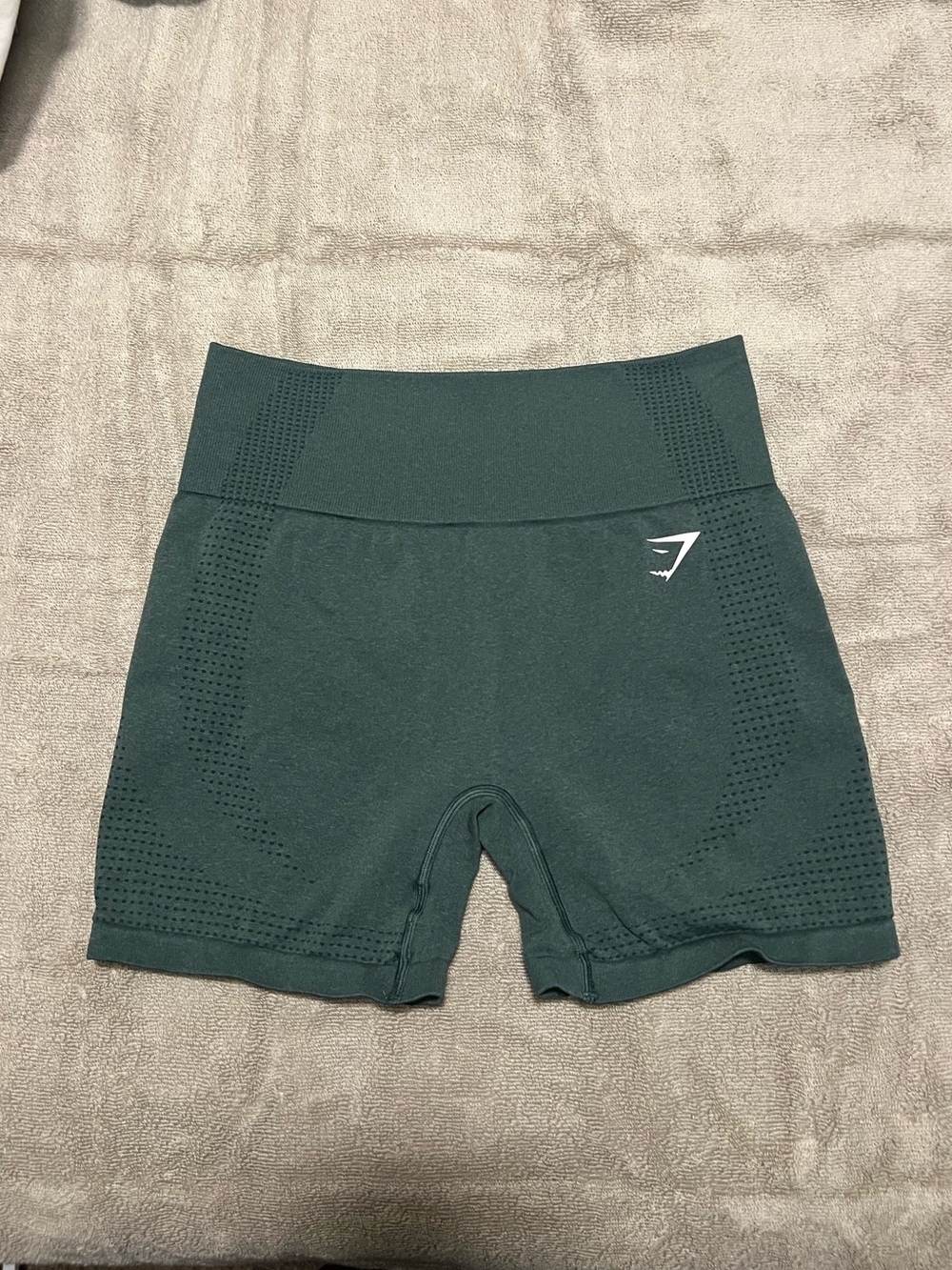 Gymshark Dark Green Seamless High-Waist Shorts